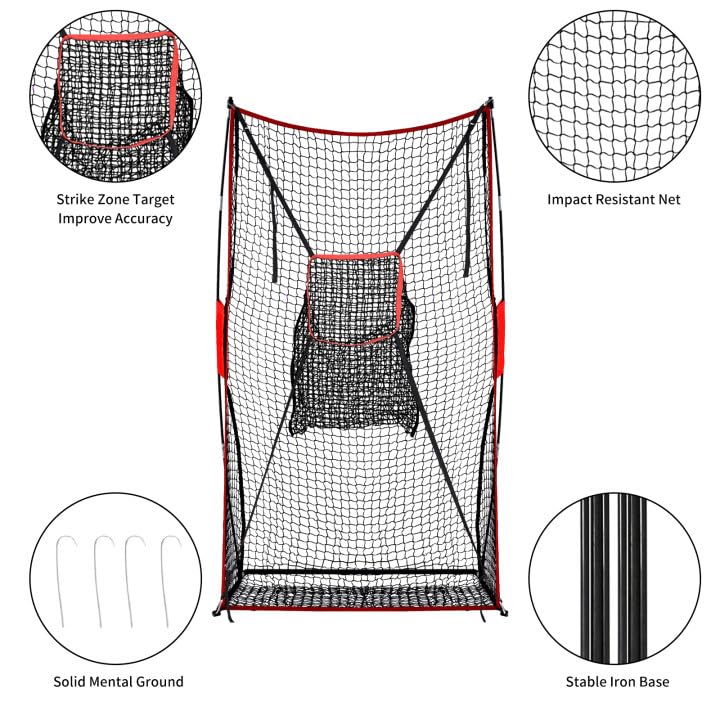 Football Kicking Cage: Quarterback Training Net for Passing Accuracy, Outdoor Practice for Youth & Adults - size: 7x4FT with Target