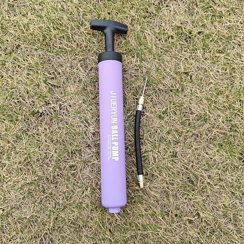 Sports Ball Pump Inflator with 5 Needles (Pin), Dual Action Hand Held Portable Air Pump with pins to Inflate Soccer Ball, Football, Volleyball, Rugby, Netball & Basketball