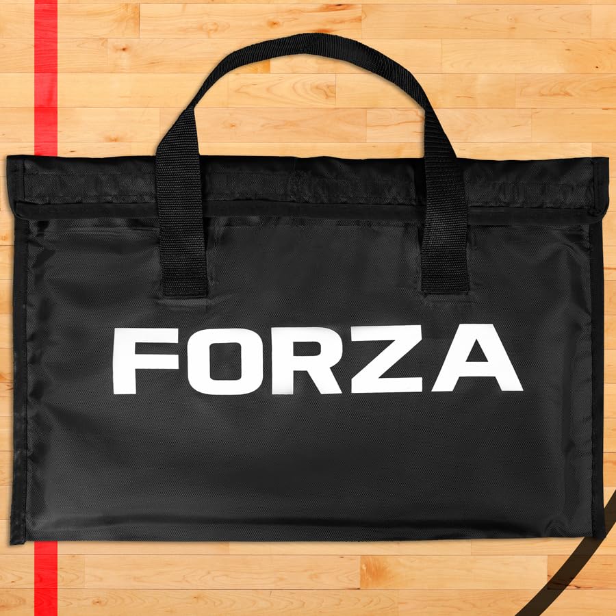 FORZA 35in x 24in Double-Sided Sports Coaching Whiteboard | 13 Sport Options - Dry Erase Board Equipped with Magnetic Markers, Pen & Eraser (Basketball, with Carry Bag) - size: With Carry Bag, style: Basketball