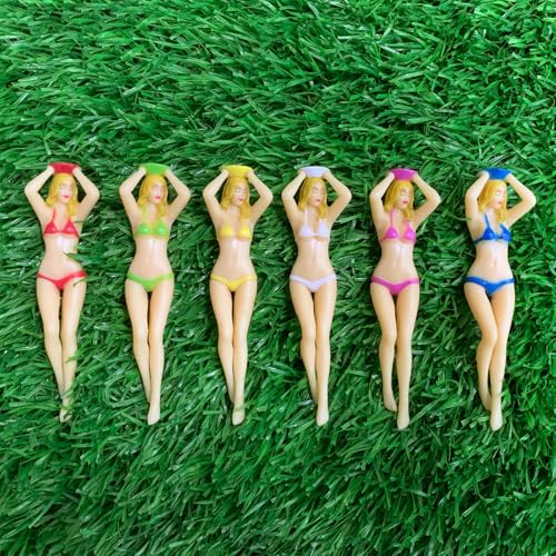 LKTEE Funny Golf Tees - 6-Pack Women's Bikini Style Plastic Golf | Perfect for Funny Golf Gifts, Martini Golf Tees Inspiration, Ideal for Birthdays, Holidays, Bachelorette Parties