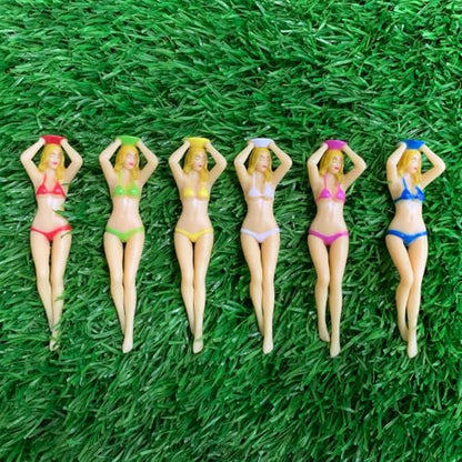 LKTEE Funny Golf Tees - 6-Pack Women's Bikini Style Plastic Golf | Perfect for Funny Golf Gifts, Martini Golf Tees Inspiration, Ideal for Birthdays, Holidays, Bachelorette Parties
