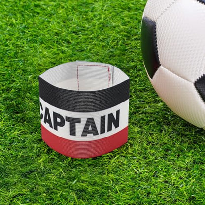 3pcs Captain Arm Bands for Soccer, Football, and Rugby Stylish Black Armbands for Youth and Adult Teams Perfect for Soccer, Volleyball, and More