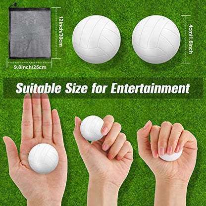 Zhanmai 101 Pcs 1.6 Inch Mini Volleyball Stress Balls Bulk Party Favors Volleyball Gifts for Team Tiny Foam Sports Balls with Storage Bag for Kids Stress Relief Birthday Party Games (Clear)