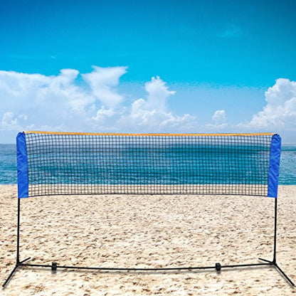 F2C Height Adjustable Portable Tennis Net, Badminton Net for Kids' Volleyball,Soccer Tennis,Pickleball, W/Steel Frame & Carrying Bag Indoor Outdoor Court Bench Backyard Driveway Gym,10FTX 5FT
