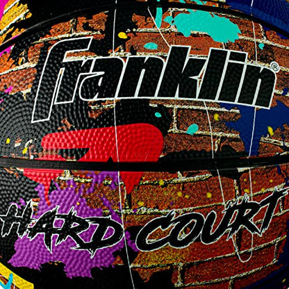Franklin Sports Hard Court Basketball - Official Size Basketball - Indoor + Outdoor Street Ball - 29.5" Rubber Construction - Air Pump Included