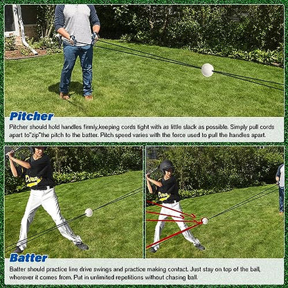 Baseball Training Equipment, Rope Trainer Baseball Batting Practice Equipment, Batting Practice Equipment for Baseball and Softball for Youth, Ideal One-on-One Coaching Tool for Batting Baseball