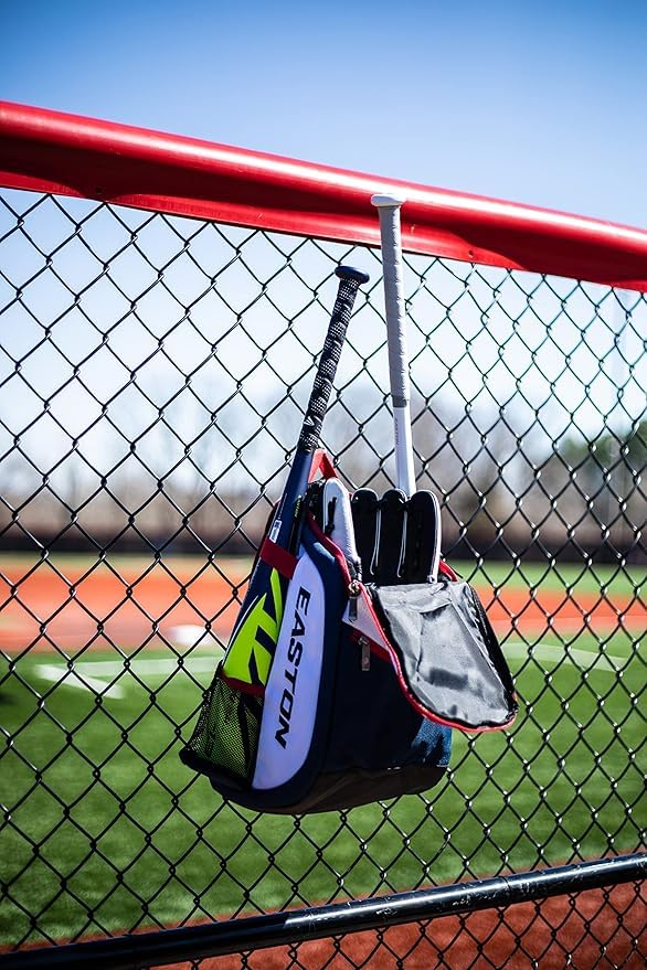 Easton | GAME READY Youth Backpack Equipment Bag | T-Ball / Rec / Travel | Baseball & Softball | Multiple Colors - color: Red White & Blue