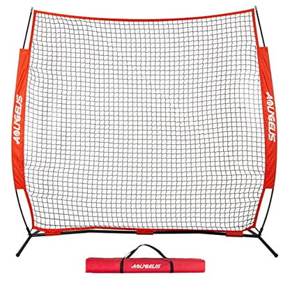 Sports Barrier Net,Sports Net,Barricade Backstop Net,Perfect for Baseball,Softball,Soccer, Basketball,Lacrosse - style: 7X7Ft-Red