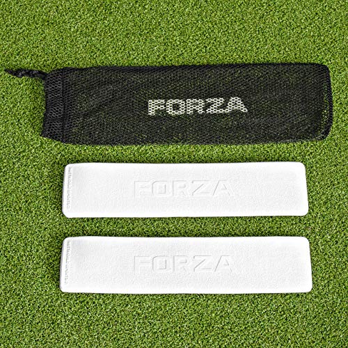 FORZA Throwdown Pitch Line Markers | Pack of 10 Weatherproof Rubber Field/Court Line Markers | 9 Colors Available - color: White