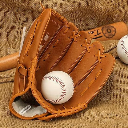 Baseball Glove Right Hand Throwing Baseball Gloves Baseball Catching and Pitching Training Tools for Baseball Beginner Youth (Gray : Brown, Size : 11.5 inches) - size: 11.5"
