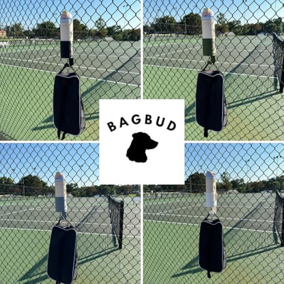 Chainlink Fence Hook To Hold Cup and Sports bag/Gear For Pickleball, Tennis, Basebal, Softball, Soccer, Track and Field and Other Sports Bags and Gear - color: Black