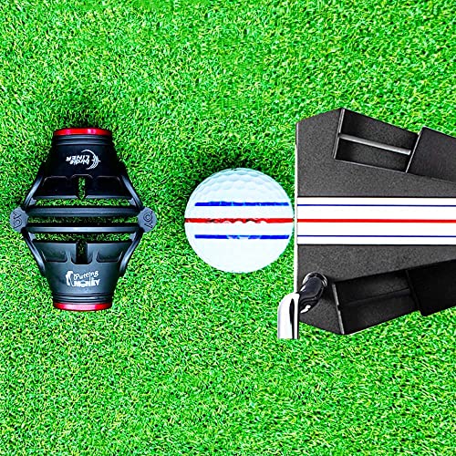 BIRDIE79 360-Degree Golf Ball Marker Alignment Tool Kit with 3-Color Pens and Gift Box.