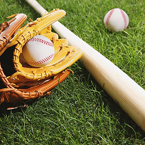 Foam Baseballs, 9 Inch Soft Baseballs Training Pitch Stress Ball with Drawstring Bag - color: White