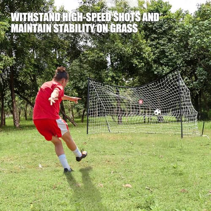 Portable Soccer Goal for Backyard, Kids Youth Adults Soccer Goal Set with Net + Ground Stakes, Soccer Target and Agility Speed Training Equipment - style: 12 x 6 Feet