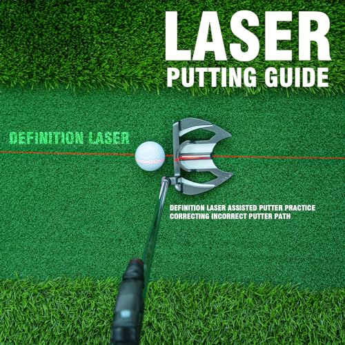 Indoor Golf Training Aid, Putting Trainer for Perfect Alignment Tool, Red Line Putt Pro, Ideal Gift for Men, Golf Accessories for Men