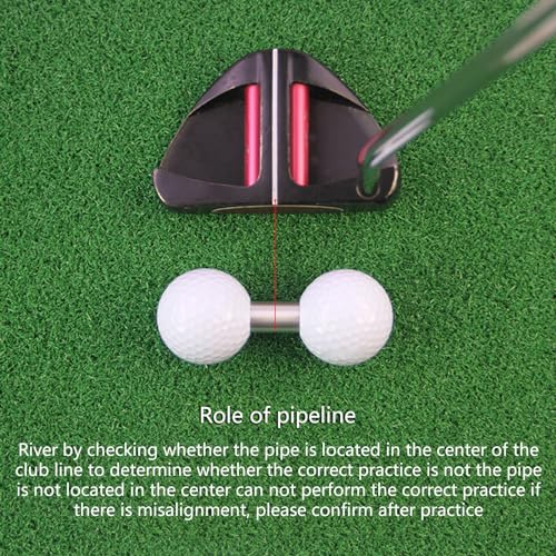 Golf Putting Trainer with 2 Training Balls, Indoor/Outdoor Putting Aid for Accuracy & Stroke Improvement, for Golfers