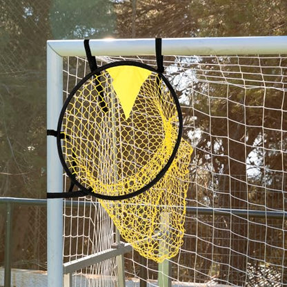 2 Pcs Soccer Targets for Goals Training, Top Bins Soccer Target Goal, Top Bins Equipment for Shooting Accuracy Improving | Durable Design - Extra-Long Straps with Carry Case