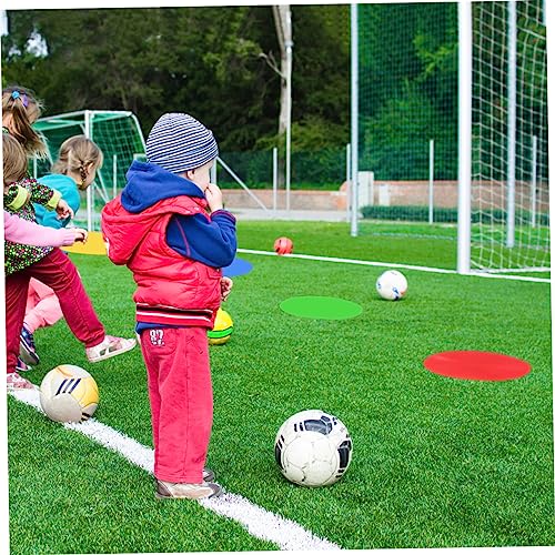 4pcs Round Soccer Training Markers Spot Markers for Agility Drills Yellow Red Blue Green for Football Basketball Gym Class Activities