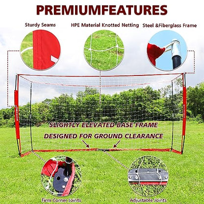 Storgem Soccer Goal,Soccer Net,Soccer Goals for Backyard,with Bow Frame,Collapsible Metal Base and 15 Training Cones - style: 6x4Ft