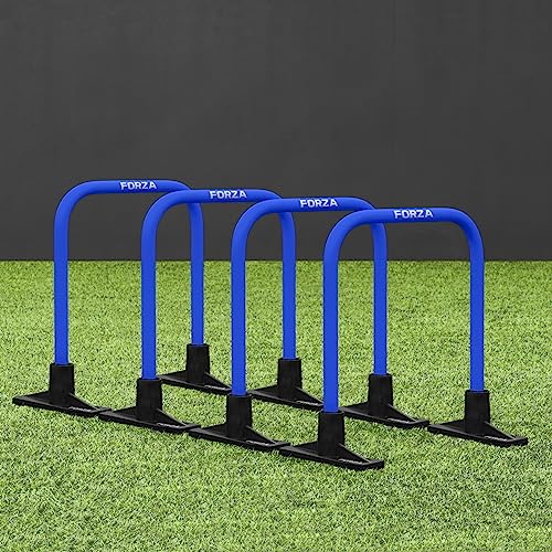 FORZA Pro Soccer Passing Arcs | Set of 4 Elite-Level Soccer Targets to Enhance Passing Techniques & Accuracy - Optional Carry Bag & Bases - color: Electric Blue, size: With Bases