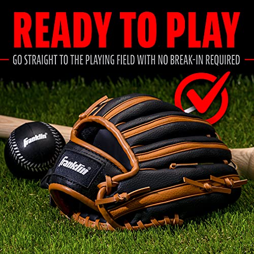 Franklin Sports Kids Baseball Gloves - RTP Youth Teeball Glove + Ball Set - Boys + Girls Teeball Mitt - 9.5"