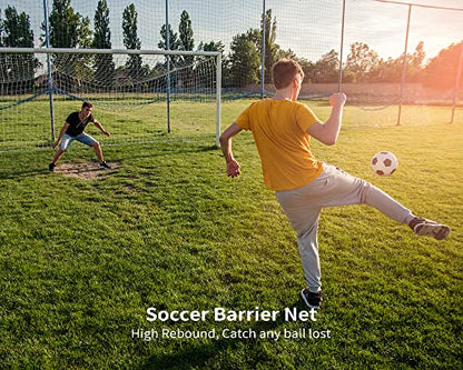 Soccer Netting High Impact Sports Practice Barrier Net, Nylon Hitting Netting for Soccer, Hockey, Basketball, Football - size: 10X20FT