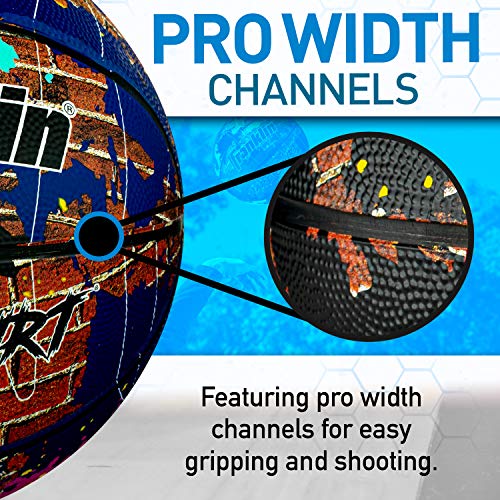 Franklin Sports Hard Court Basketball - Official Size Basketball - Indoor + Outdoor Street Ball - 29.5" Rubber Construction - Air Pump Included