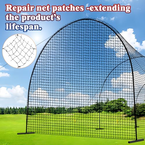 Portable Baseball Batting Cage Net with Sturdy Steel Frame, 20FT/ 30X12X8FT Batting Cages for Backyard Baseball Training Equipment with Carry Bag - size: 30FT