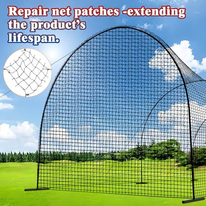 Portable Baseball Batting Cage Net with Sturdy Steel Frame, 20FT/ 30X12X8FT Batting Cages for Backyard Baseball Training Equipment with Carry Bag - size: 30FT