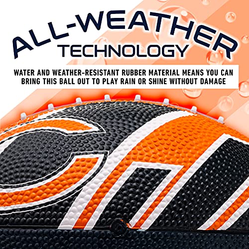 Franklin Sports NFL Team Footballs - Rubber Youth Mini Balls for All Teams - Kids 8.5" Football + Air Pump Sets - Official NFL Licensed - style: Chicago Bears