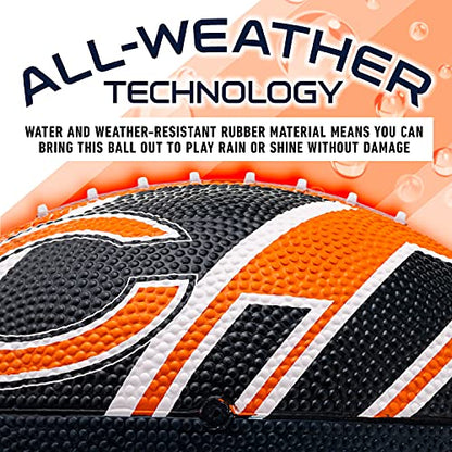 Franklin Sports NFL Team Footballs - Rubber Youth Mini Balls for All Teams - Kids 8.5" Football + Air Pump Sets - Official NFL Licensed - style: Chicago Bears