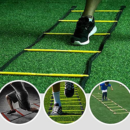 Agility Ladder Flexibility Speed Ladder, Sports Training Set,Fitness Jumping Ladder Footwork Sport Equipment,for Kids/Adults Outdoor Training(Size:8m)