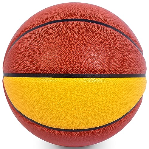 KUYOTQ 3LBS/3.3LBS/2.2LBS Weighted Heavy Training Basketball 29.5/28.5" in and Outdoor Improving Handling Dribbling Passing Rebounding Skill Composite Size 7/6 Weighted Training Basketball Equipment
