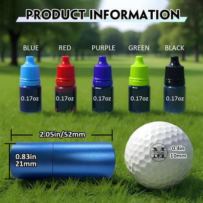 Custom Golf Ball Stamp Personalized Golf Stamps for Golf Balls with Ink Reusable Golf Gifts