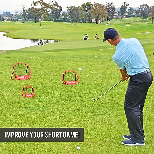 GoSports Chipster Pop-Up Golf Chipping Practice Net - Training Aid for Precision and Distance - Outdoor and Indoor Practice - Golf Gift - style: Chipster Range