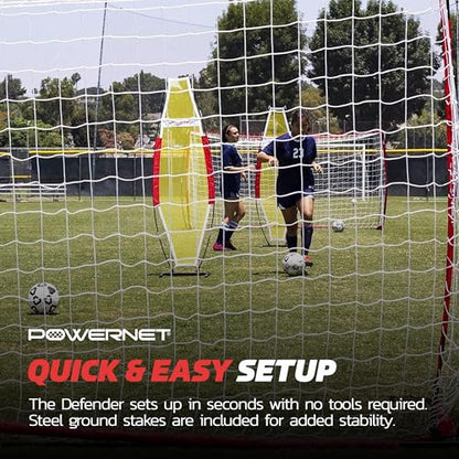 PowerNet Portable Defender Training Dummy for Football, Basketball and Soccer, 77" x 23" Portable Agility Training Equipment, Simulate Shooting Around Defense, Multi-Sport Mannequin