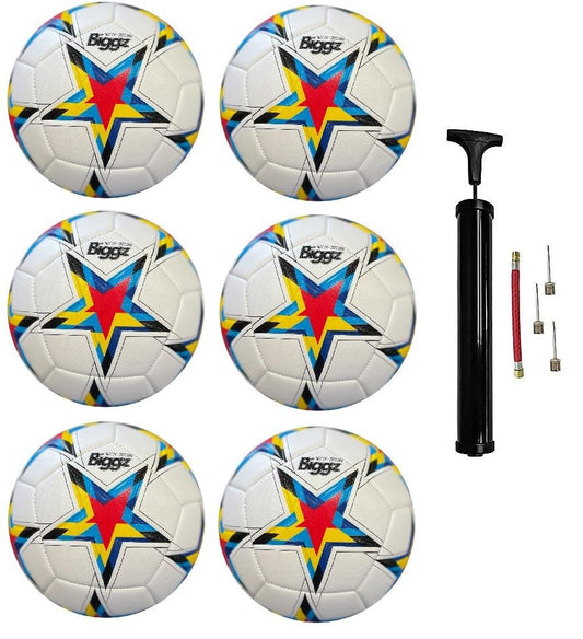 Biggz High Tech Mould Starz Soccer Ball Size 5 with Hand Pump
