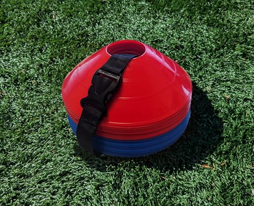 Sports Training Cones (Set of 40) - APEX PRO Sports - Training Cones Agility Soccer Cones with Carry Strap for Training, Soccer, Football, Basketball,Kids and Other Sports and Games