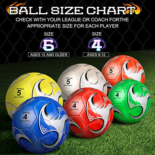Supervitae 12 Pack Soccer Balls for Teen Adult Bulk Deflated Soccer Balls with Pump Outdoor and Indoor Training Practice Football for Back to School Sports Game Birthday Gift Party