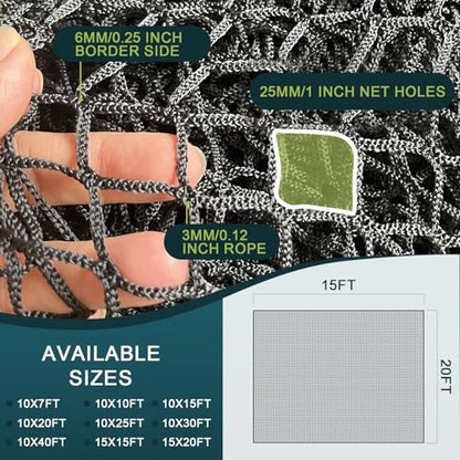 Heavy Duty Golf Practice Net, High-Impact Golf Hitting Net for Indoor/Outdoor Use - size: 15x20ft without target