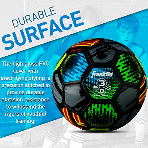 Franklin Sports Mystic Soccer Balls - Soccer Ball and Air Pump Sets - Multiple Size Soccer Balls - Soft Cover - Perfect for Kids and Adults - size: Size 3 - Ages 8 & Under