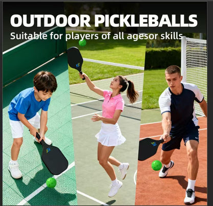Honeycomb Pickle Balls Outdoor 40 Holes - Durable High Hard Fast Bounce USAPA Approved - True Flight Tournament Pickle Ball - 6Pack - Accessories for Sports&Entertainment Play