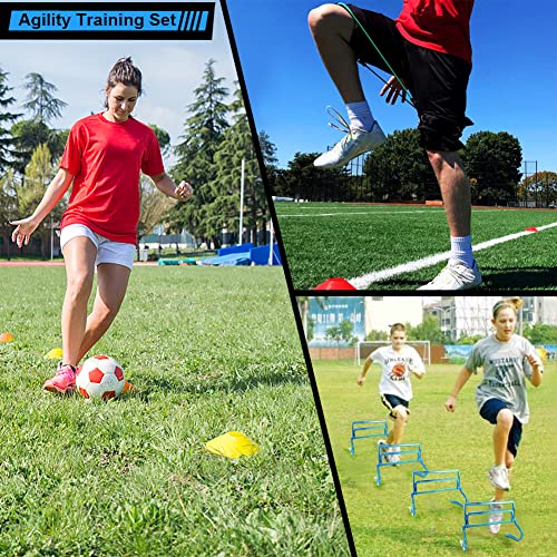 Agility Training Equipment Set, Soccer Training Equipment for Kids,Football Training Equipment,Agility Ladder Speed Training Equipment