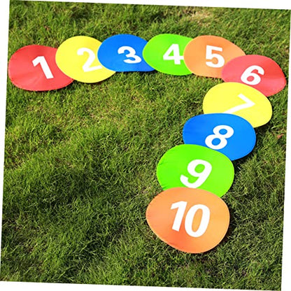 DECHOUS 10Pcs Soccer Training Spot Markers Reusable Roadblock Plate for Sports Durable Football Supplies for Gym Class Agility Drills