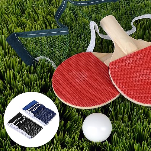 M METERXITY Table Tennis Net Replacement - Ping-Pong Net String Tension Equipment Polyester Cotton Apply to Standard Table - color: Blue