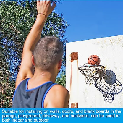 PATIKIL Basketball Rim, Replacement Wall Door Mounted Hanging Standard Goal Fit Most Sizes of Backboard Indoor and Outdoor
