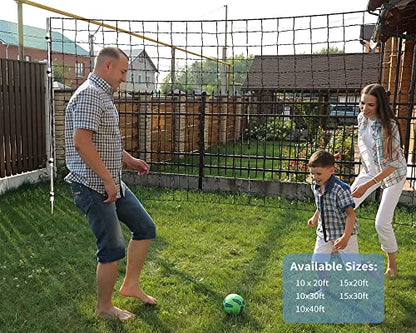 Soccer Netting High Impact Sports Practice Barrier Net, Nylon Hitting Netting for Soccer, Hockey, Basketball, Football - size: 15X20FT