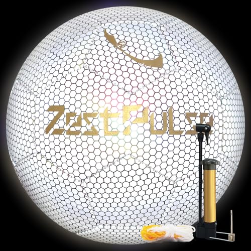 Holographic Reflective Soccer Ball Size 3, 4 & 5 for Kids & Adults, High Visibility for Night Games and Training, Ideal Gift for Boys Girls 8-12 - color: Light, size: Size 4