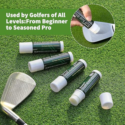 4 Pcs Golf Anti-Slice Anti-Hook Compound for Clubs, Golf Driver Wax Stick to Reduce Side Spin, Portable Golf Stick Compound Accessories for Boosts Distance Increases Accuracy