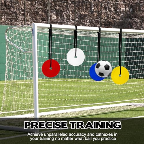 6Pcs Soccer Goal Target, Soccer Targets for Goals Training with Adjustable Straps Soccer Target for Reactive Improving Accuracy Speed Enhance Agility Speed for Baseball, Lacrosse, Hockey